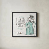 Blessed V by Janelle Penner. Shown in a sleek black glass frame for a contemporary gallery look. Available as an archival giclee rolled canvas, fine art paper, or poster print. SKU 39451a.