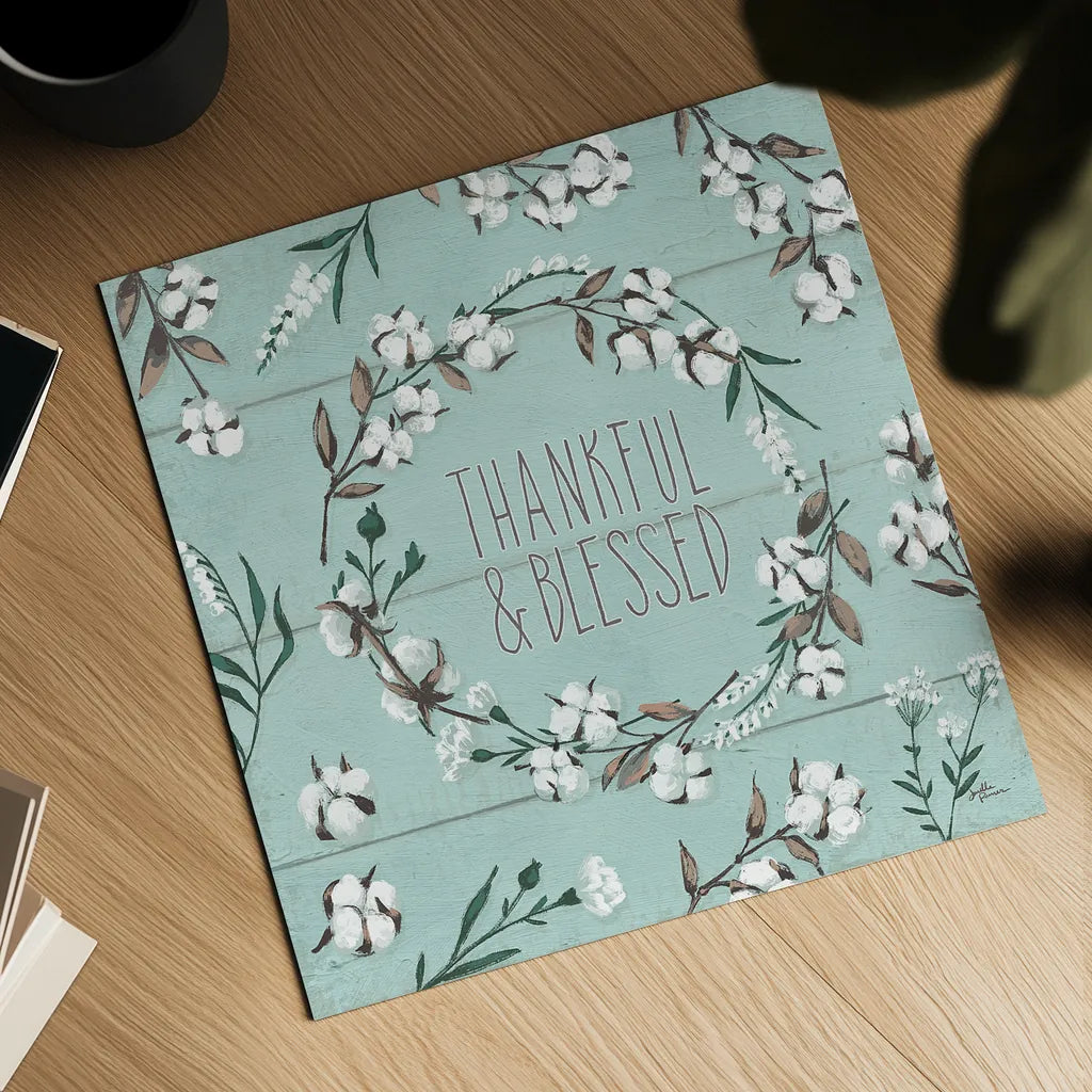 Blessed VI Mint by Janelle Penner. Shown as a detailed flat fine art print, highlighting archival giclee quality. Available as an archival giclee rolled canvas, fine art paper, or poster print. SKU 39463a.