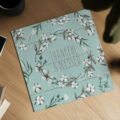 Blessed VI Mint by Janelle Penner. Shown as a detailed flat fine art print, highlighting archival giclee quality. Available as an archival giclee rolled canvas, fine art paper, or poster print. SKU 39463a.