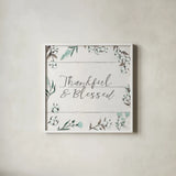 Blessed VI v2 by Janelle Penner. Shown in a crisp white glass frame for a clean and minimalist style. Available as an archival giclee rolled canvas, fine art paper, or poster print. SKU 43152a.