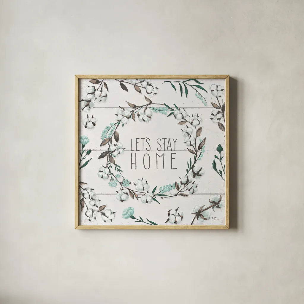 Blessed VII by Janelle Penner. Shown in a natural wood glass frame for a timeless modern aesthetic. Available as an archival giclee rolled canvas, fine art paper, or poster print. SKU 39453a.