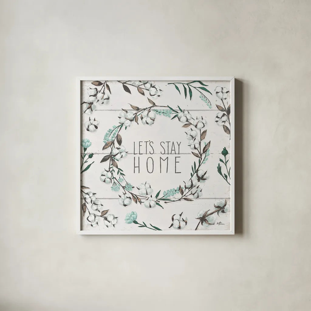 Blessed VII by Janelle Penner. Shown in a crisp white glass frame for a clean and minimalist style. Available as an archival giclee rolled canvas, fine art paper, or poster print. SKU 39453a.