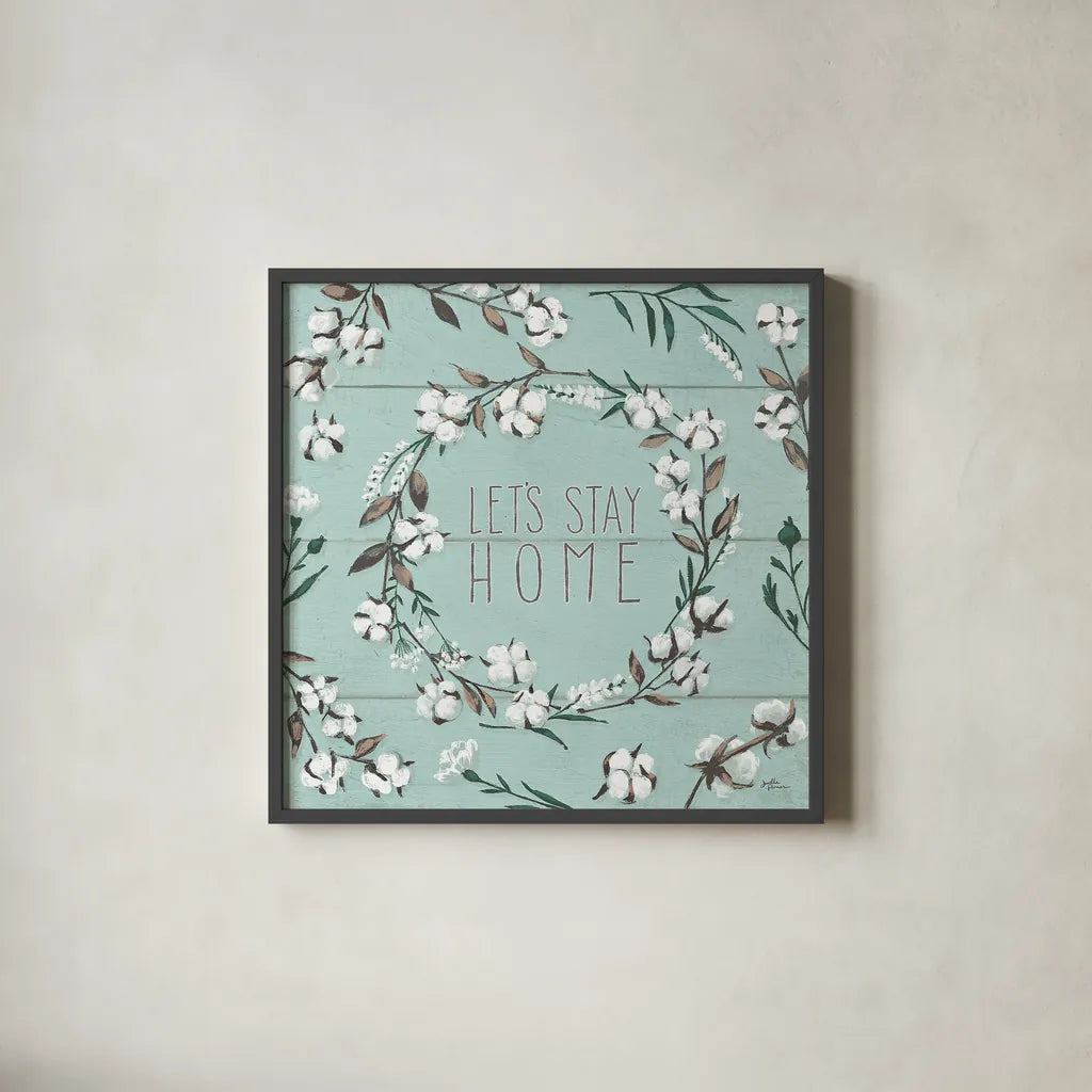 Blessed VII Mint by Janelle Penner. Shown in a sleek black glass frame for a contemporary gallery look. Available as an archival giclee rolled canvas, fine art paper, or poster print. SKU 39464a.