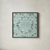 Blessed VII Mint by Janelle Penner. Shown in a sleek black glass frame for a contemporary gallery look. Available as an archival giclee rolled canvas, fine art paper, or poster print. SKU 39464a.