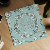 Blessed VII Mint Let Go Let God by Janelle Penner. Shown as a detailed flat fine art print, highlighting archival giclee quality. Available as an archival giclee rolled canvas, fine art paper, or poster print. SKU 41644a.