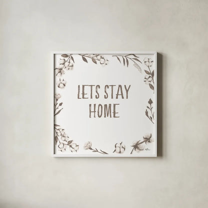 Blessed VII v2 Neutral by Janelle Penner. Shown in a crisp white glass frame for a clean and minimalist style. Available as an archival giclee rolled canvas, fine art paper, or poster print. SKU 48933a.