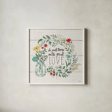 Blooming Thoughts IV by Janelle Penner. Shown in a crisp white glass frame for a clean and minimalist style. Available as an archival giclee rolled canvas, fine art paper, or poster print. SKU 29078a.