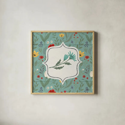 Blooming Thoughts VI Flower by Janelle Penner. Shown in a natural wood glass frame for a timeless modern aesthetic. Available as an archival giclee rolled canvas, fine art paper, or poster print. SKU 33803a.