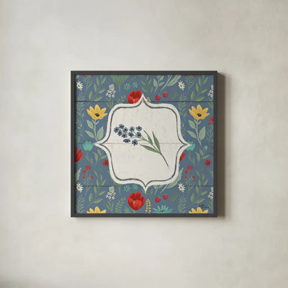 Blooming Thoughts VIII Flower by Janelle Penner. Shown in a sleek black glass frame for a contemporary gallery look. Available as an archival giclee rolled canvas, fine art paper, or poster print. SKU 33805a.