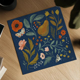 Blue Botanical II by Janelle Penner. Shown as a detailed flat fine art print, highlighting archival giclee quality. Available as an archival giclee rolled canvas, fine art paper, or poster print. SKU 48601a.