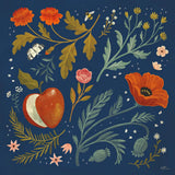 Blue Botanical III by Janelle Penner. SKU 48602a. Archival Giclee Fine art print for wall decor.