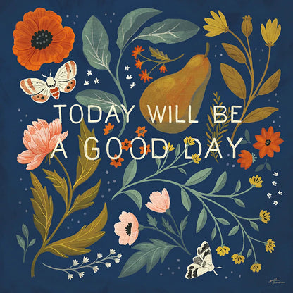 Blue Botanical IV by Janelle Penner. SKU 48603a. Archival Giclee Fine art print for wall decor.