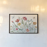 Boho Field I by Janelle Penner. shown as a paper print in a black flame. Available as a archival giclee rolled canvas, fine art paper, or poster print. SKU 50566i.