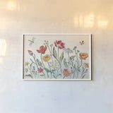 Boho Field I by Janelle Penner. shown as a paper print in a white frame. Available as a archival giclee rolled canvas, fine art paper, or poster print. SKU 50566i.