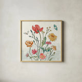Boho Field II by Janelle Penner. Shown in a natural wood glass frame for a timeless modern aesthetic. Available as an archival giclee rolled canvas, fine art paper, or poster print. SKU 50567a.