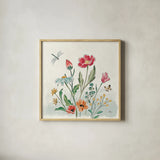 Boho Field III by Janelle Penner. Shown in a natural wood glass frame for a timeless modern aesthetic. Available as an archival giclee rolled canvas, fine art paper, or poster print. SKU 50568a.