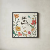 Boho Field IV by Janelle Penner. Shown in a sleek black glass frame for a contemporary gallery look. Available as an archival giclee rolled canvas, fine art paper, or poster print. SKU 50569a.