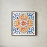 Boho Field VI Bright by Janelle Penner. Shown in a sleek black glass frame for a contemporary gallery look. Available as an archival giclee rolled canvas, fine art paper, or poster print. SKU 54236a.