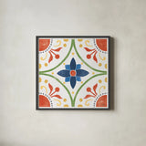 Boho Field VII Bright by Janelle Penner. Shown in a sleek black glass frame for a contemporary gallery look. Available as an archival giclee rolled canvas, fine art paper, or poster print. SKU 54237a.
