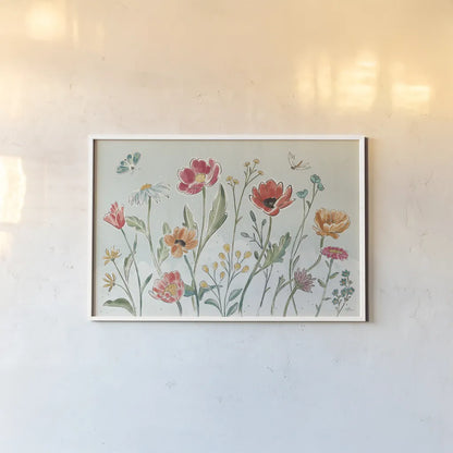 Boho Field X by Janelle Penner. shown as a paper print in a white frame. Available as a archival giclee rolled canvas, fine art paper, or poster print. SKU 53876i.