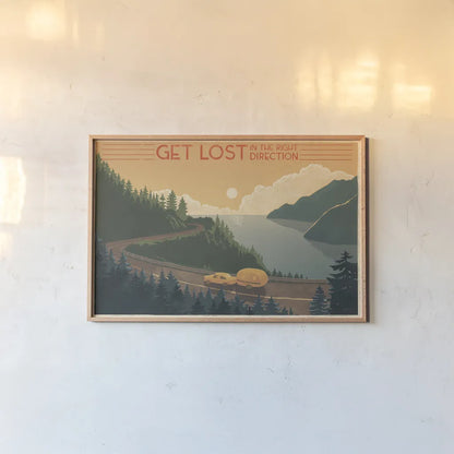 Born to Roam I by Janelle Penner. shown as a paper print in a natural frame. Available as a archival giclee rolled canvas, fine art paper, or poster print. SKU 69381i.