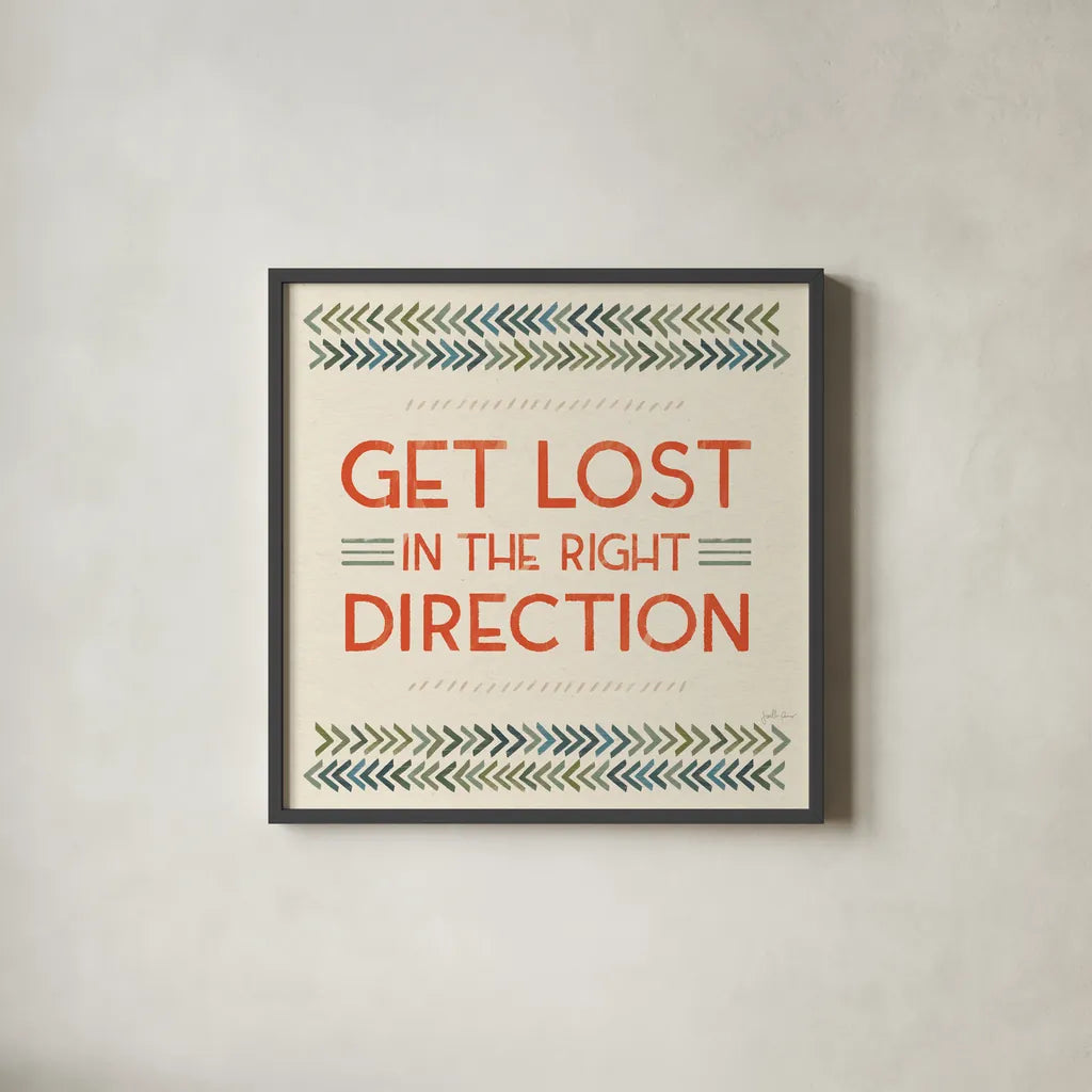 Born to Roam VI by Janelle Penner. Shown in a sleek black glass frame for a contemporary gallery look. Available as an archival giclee rolled canvas, fine art paper, or poster print. SKU 69386a.