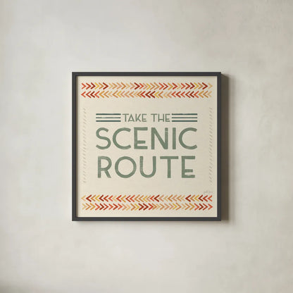 Born to Roam VII by Janelle Penner. Shown in a sleek black glass frame for a contemporary gallery look. Available as an archival giclee rolled canvas, fine art paper, or poster print. SKU 69387a.