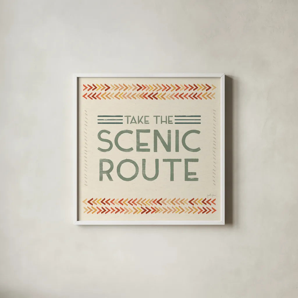 Born to Roam VII by Janelle Penner. Shown in a crisp white glass frame for a clean and minimalist style. Available as an archival giclee rolled canvas, fine art paper, or poster print. SKU 69387a.