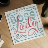 Boss Lady I by Janelle Penner. Shown as a detailed flat fine art print, highlighting archival giclee quality. Available as an archival giclee rolled canvas, fine art paper, or poster print. SKU 60859a.