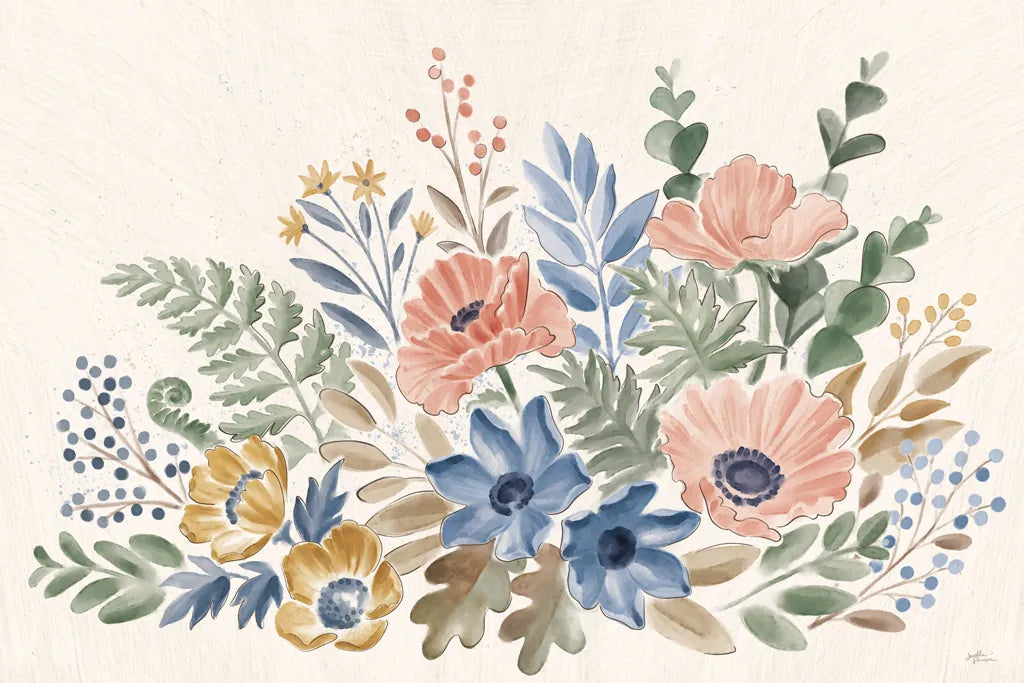 Botanical Blend I by Janelle Penner. SKU 82918i. Archival Giclee Fine art print for wall decor.