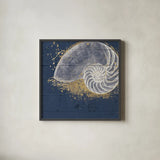 Calm Seas IX no Words by Janelle Penner. Shown in a sleek black glass frame for a contemporary gallery look. Available as an archival giclee rolled canvas, fine art paper, or poster print. SKU 26373a.