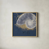 Calm Seas IX no Words by Janelle Penner. Shown in a natural wood glass frame for a timeless modern aesthetic. Available as an archival giclee rolled canvas, fine art paper, or poster print. SKU 26373a.