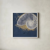 Calm Seas IX no Words by Janelle Penner. Shown in a crisp white glass frame for a clean and minimalist style. Available as an archival giclee rolled canvas, fine art paper, or poster print. SKU 26373a.