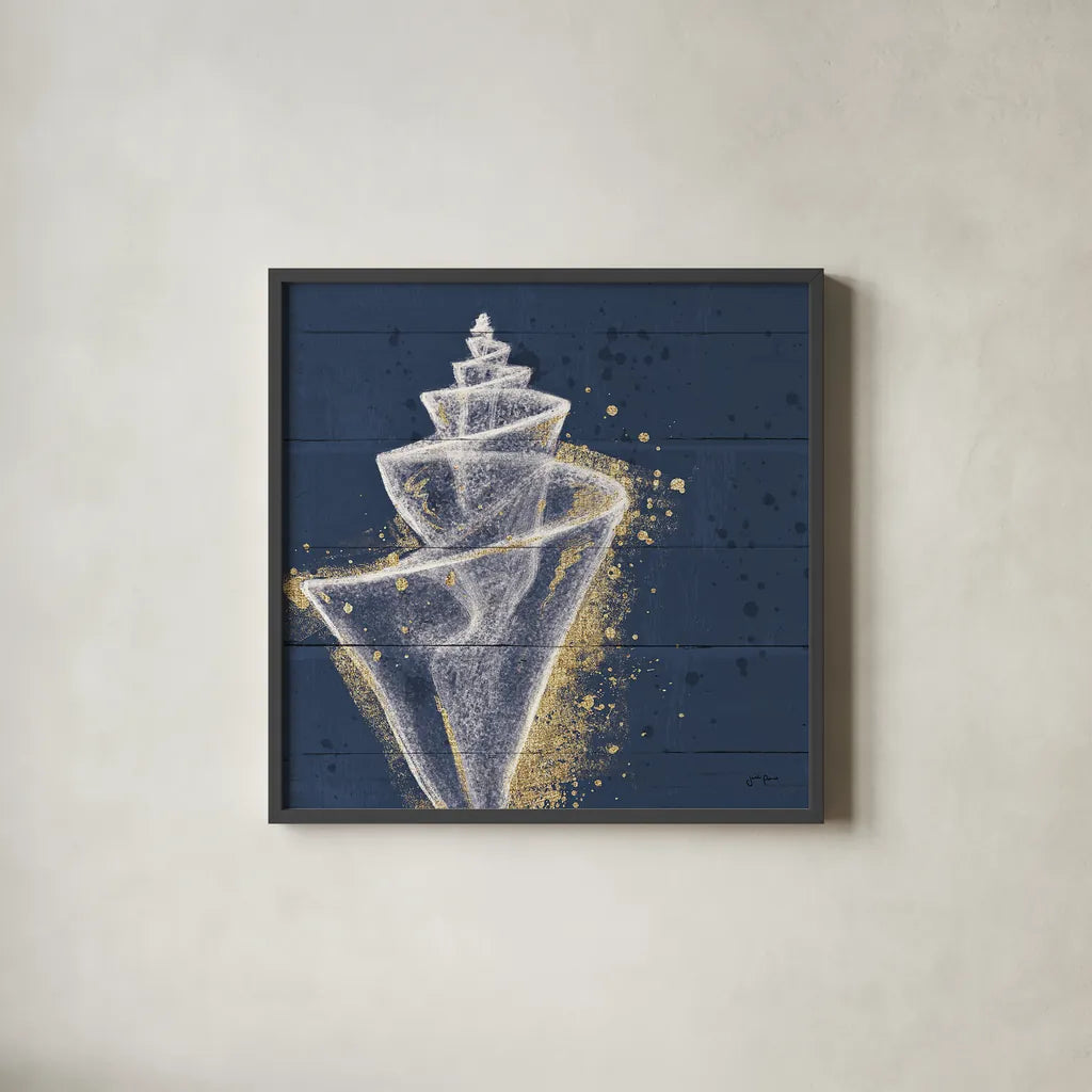 Calm Seas VIII no Words by Janelle Penner. Shown in a sleek black glass frame for a contemporary gallery look. Available as an archival giclee rolled canvas, fine art paper, or poster print. SKU 26372a.