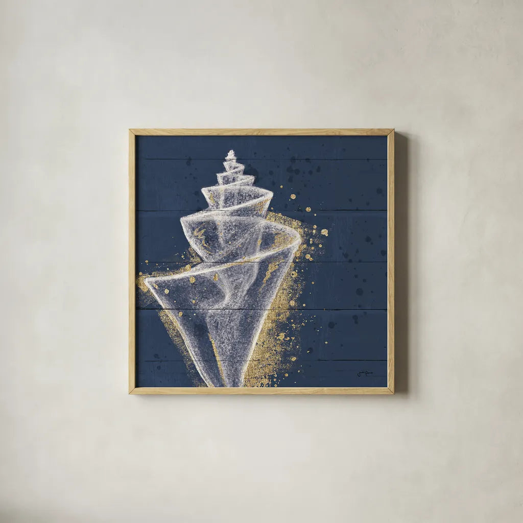 Calm Seas VIII no Words by Janelle Penner. Shown in a natural wood glass frame for a timeless modern aesthetic. Available as an archival giclee rolled canvas, fine art paper, or poster print. SKU 26372a.