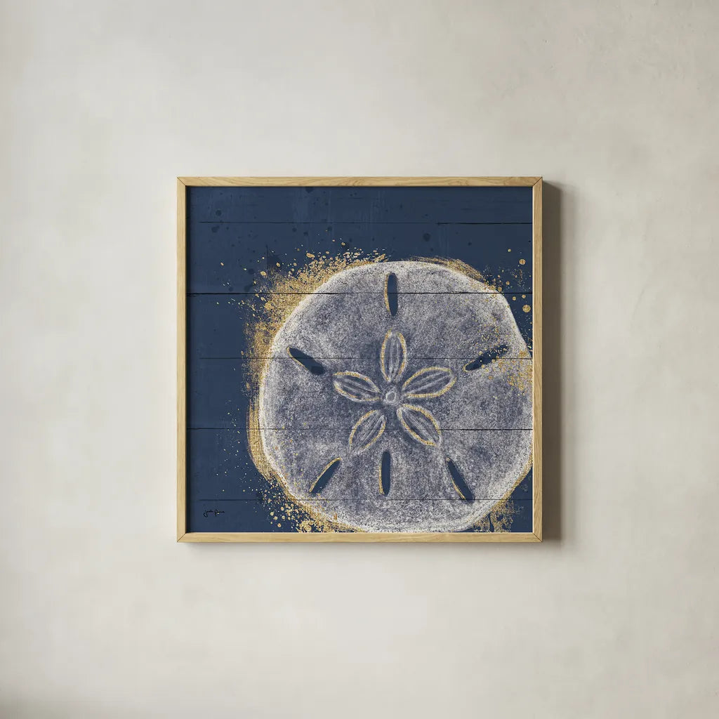 Calm Seas X no Words by Janelle Penner. Shown in a natural wood glass frame for a timeless modern aesthetic. Available as an archival giclee rolled canvas, fine art paper, or poster print. SKU 26374a.