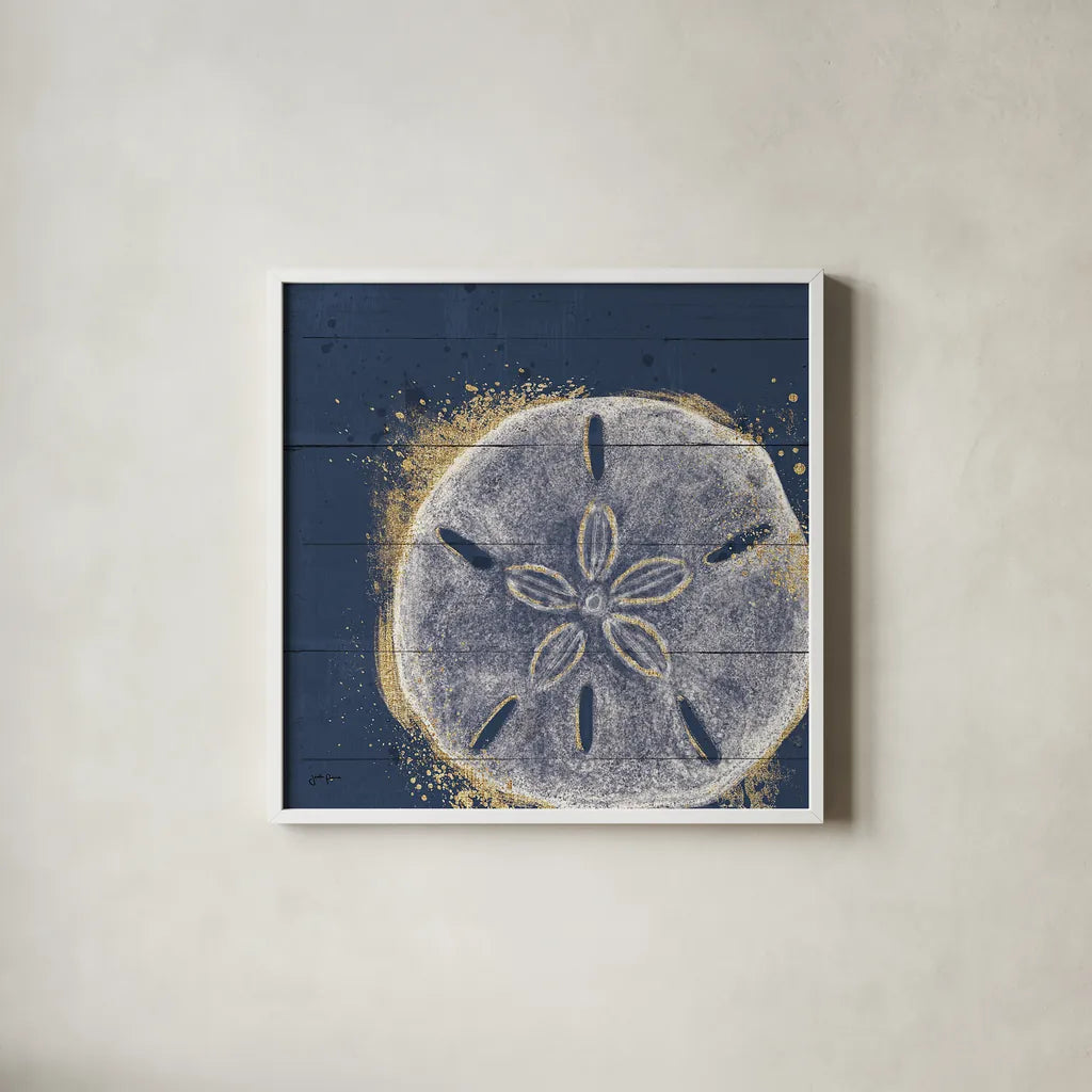 Calm Seas X no Words by Janelle Penner. Shown in a crisp white glass frame for a clean and minimalist style. Available as an archival giclee rolled canvas, fine art paper, or poster print. SKU 26374a.