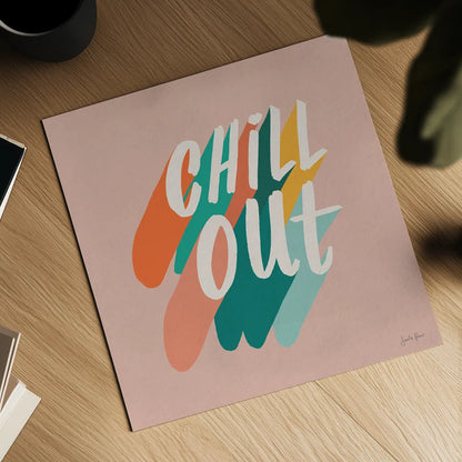 Chill Out I by Janelle Penner. Shown as a detailed flat fine art print, highlighting archival giclee quality. Available as an archival giclee rolled canvas, fine art paper, or poster print. SKU 70282a.