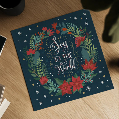 Christmas Bloom II by Janelle Penner. Shown as a detailed flat fine art print, highlighting archival giclee quality. Available as an archival giclee rolled canvas, fine art paper, or poster print. SKU 38728a.