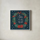 Christmas Bloom II by Janelle Penner. Shown in a crisp white glass frame for a clean and minimalist style. Available as an archival giclee rolled canvas, fine art paper, or poster print. SKU 38728a.