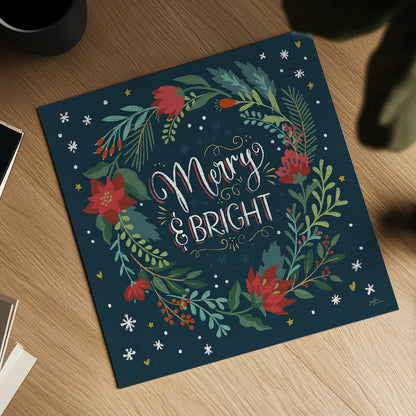 Christmas Bloom III by Janelle Penner. Shown as a detailed flat fine art print, highlighting archival giclee quality. Available as an archival giclee rolled canvas, fine art paper, or poster print. SKU 38729a.