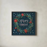 Christmas Bloom III by Janelle Penner. Shown in a sleek black glass frame for a contemporary gallery look. Available as an archival giclee rolled canvas, fine art paper, or poster print. SKU 38729a.