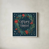 Christmas Bloom III by Janelle Penner. Shown in a crisp white glass frame for a clean and minimalist style. Available as an archival giclee rolled canvas, fine art paper, or poster print. SKU 38729a.