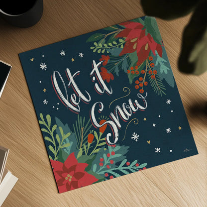 Christmas Bloom V by Janelle Penner. Shown as a detailed flat fine art print, highlighting archival giclee quality. Available as an archival giclee rolled canvas, fine art paper, or poster print. SKU 38731a.