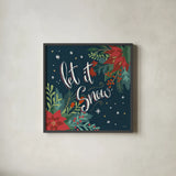 Christmas Bloom V by Janelle Penner. Shown in a sleek black glass frame for a contemporary gallery look. Available as an archival giclee rolled canvas, fine art paper, or poster print. SKU 38731a.
