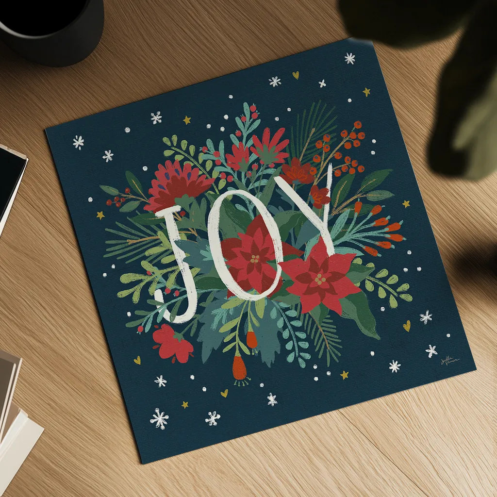 Christmas Bloom VI by Janelle Penner. Shown as a detailed flat fine art print, highlighting archival giclee quality. Available as an archival giclee rolled canvas, fine art paper, or poster print. SKU 38732a.