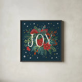 Christmas Bloom VI by Janelle Penner. Shown in a sleek black glass frame for a contemporary gallery look. Available as an archival giclee rolled canvas, fine art paper, or poster print. SKU 38732a.