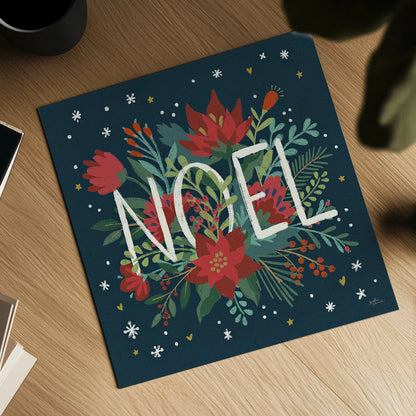 Christmas Bloom VII by Janelle Penner. Shown as a detailed flat fine art print, highlighting archival giclee quality. Available as an archival giclee rolled canvas, fine art paper, or poster print. SKU 38733a.