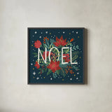 Christmas Bloom VII by Janelle Penner. Shown in a sleek black glass frame for a contemporary gallery look. Available as an archival giclee rolled canvas, fine art paper, or poster print. SKU 38733a.