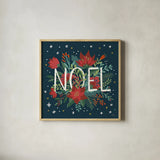 Christmas Bloom VII by Janelle Penner. Shown in a natural wood glass frame for a timeless modern aesthetic. Available as an archival giclee rolled canvas, fine art paper, or poster print. SKU 38733a.